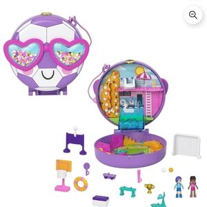Mini Sports Playset Carry Case - Purple & Pink Portable Doll Playground